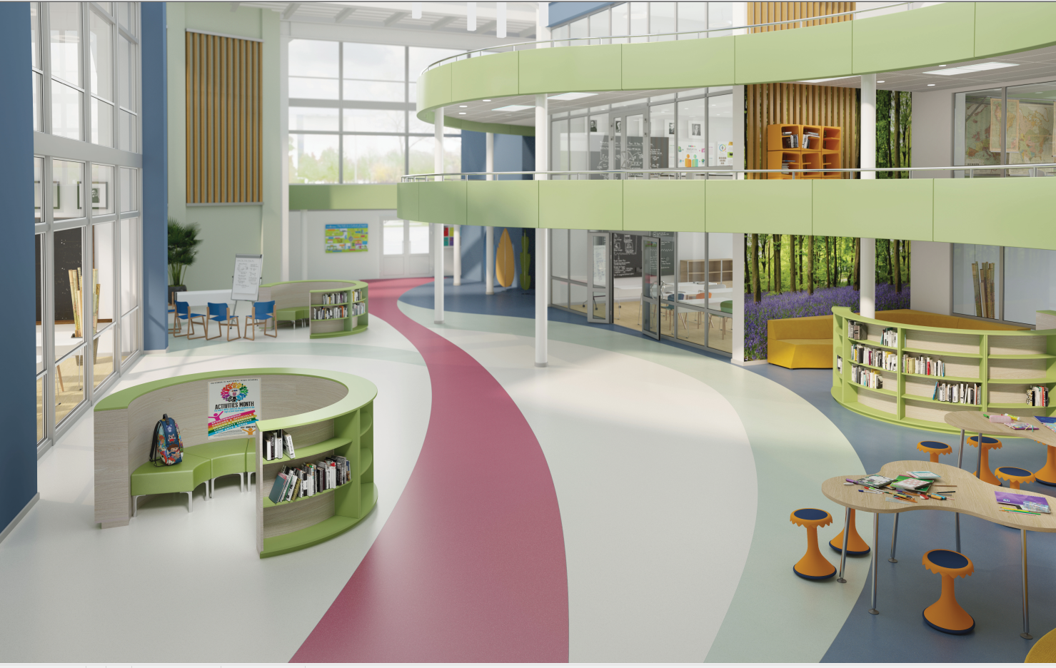 Vinyl floor coverings also convince in hospitals with their hygiene and durability. (Photo: Altro)